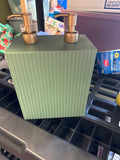 Mint Green Soap Dispenser with Brass Pump