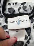 Jaclyn Smith Women's Black and White Animal Print Top