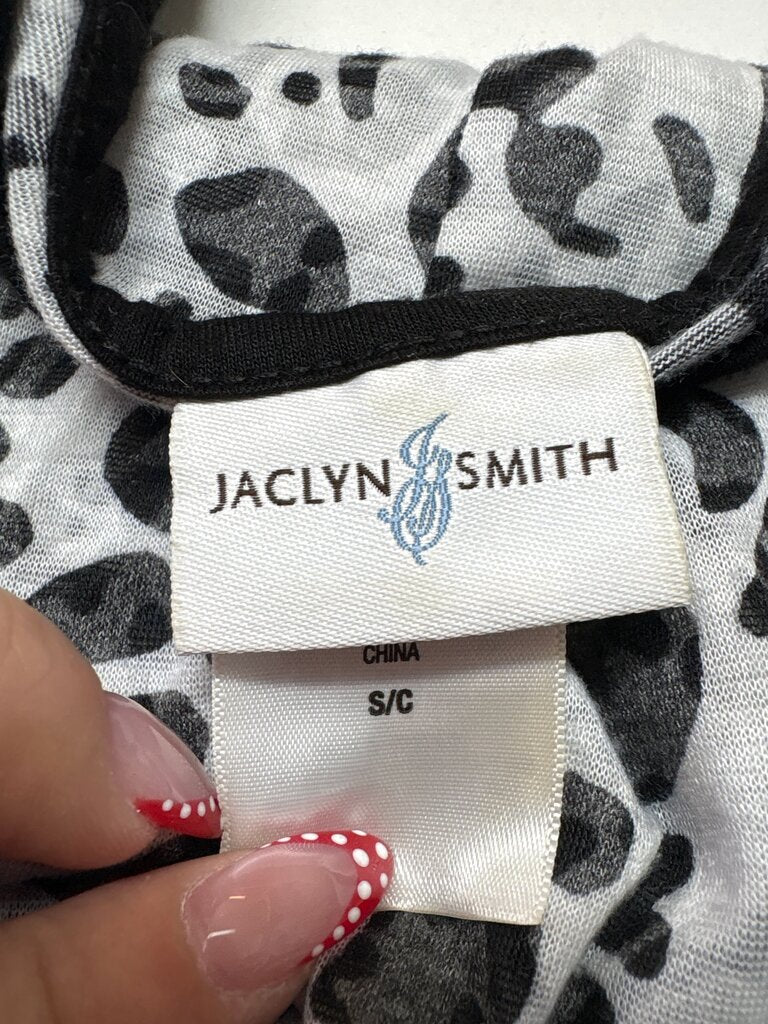 Jaclyn Smith Women's Black and White Animal Print Top
