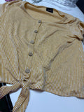 Striped Tie-Front Top