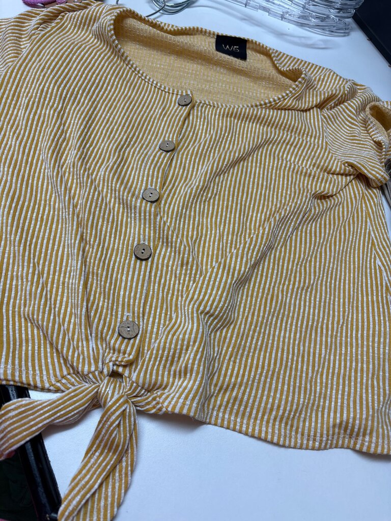 Striped Tie-Front Top