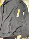 Men's Long Sleeve Waffle Knit Henley Top