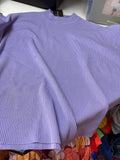 Purple Ribbed Knit Top