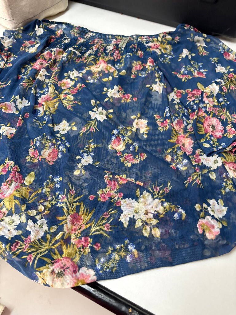 Blue Floral Women's Top