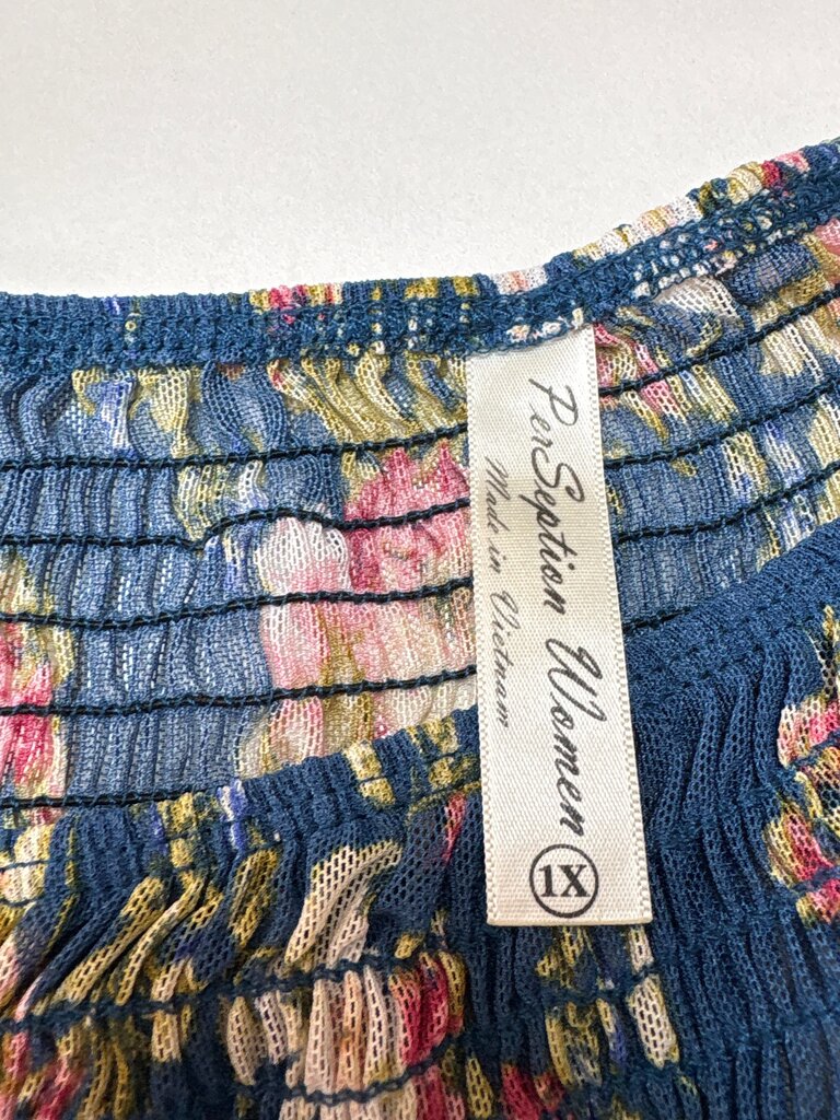 Blue Floral Women's Top