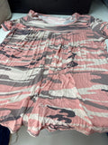 Pink Camouflage Print Top