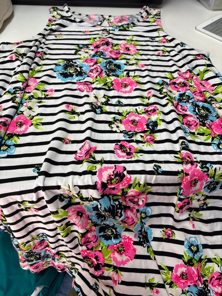 Floral Striped Women's Top