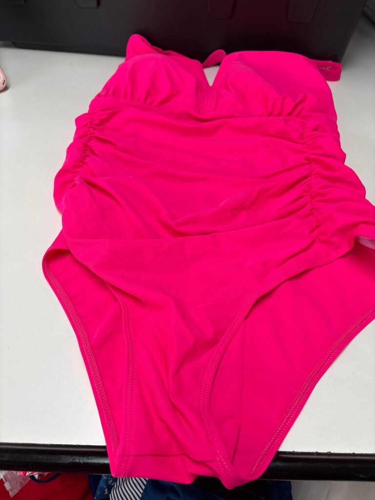 Pink Ruched One-Piece Swimsuit