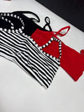 Assorted Girls' Bralette Set - Black, Red, Striped
