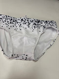 Women’s White and Black Patterned Swim Bottoms