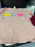 Smiley Peace Heart Graphic T-Shirt