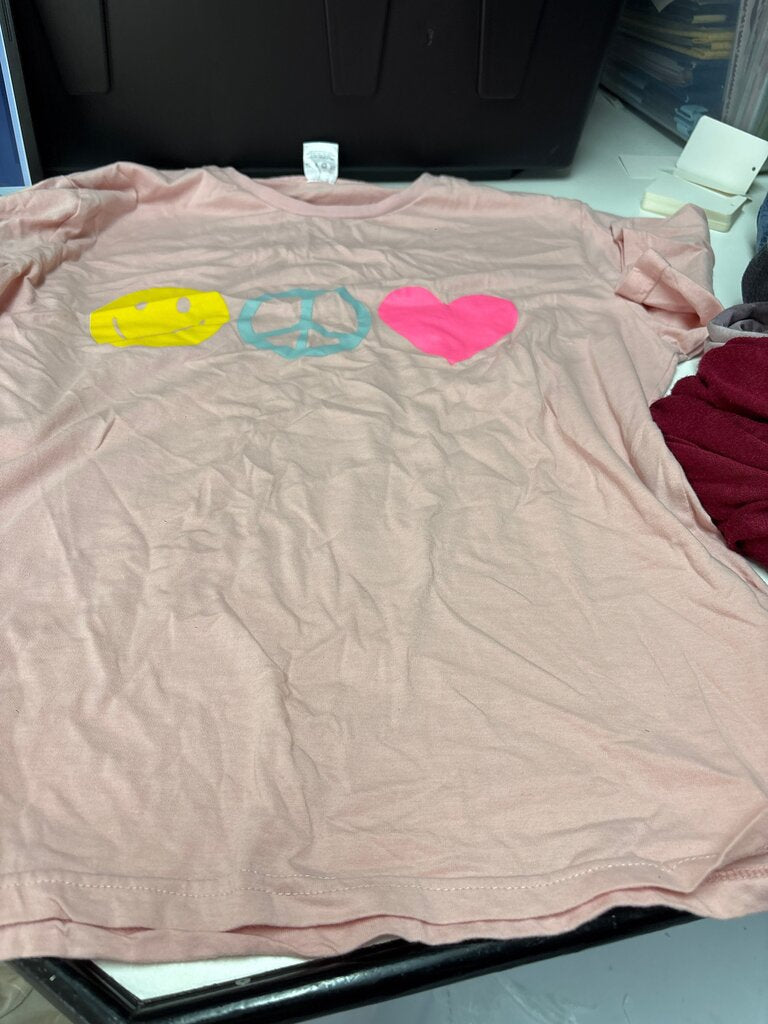 Smiley Peace Heart Graphic T-Shirt