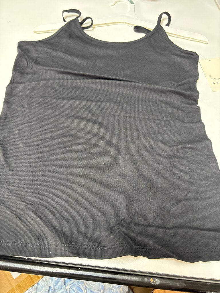 Black Ribbed Tank Top