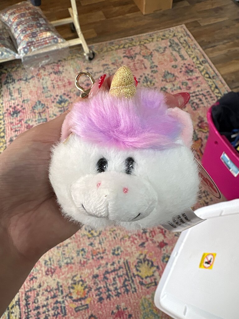 Cute Unicorn Plush Keychain