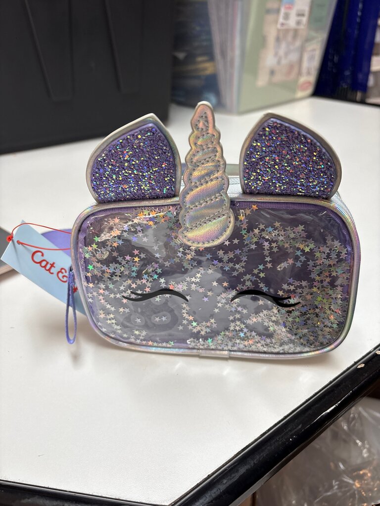 Cat & Jack Unicorn Glitter Pouch