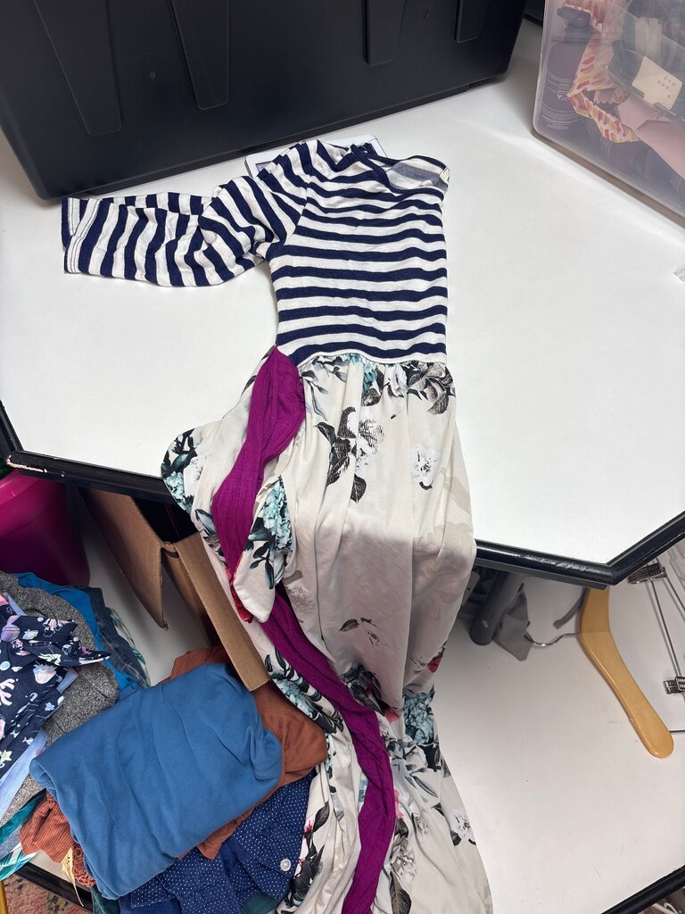 Égy Striped Floral Dress