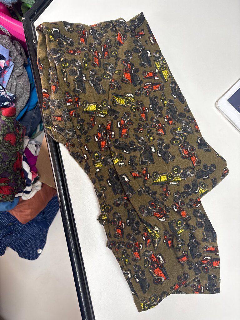 LuLaRoe One Size Leggings with Truck Print