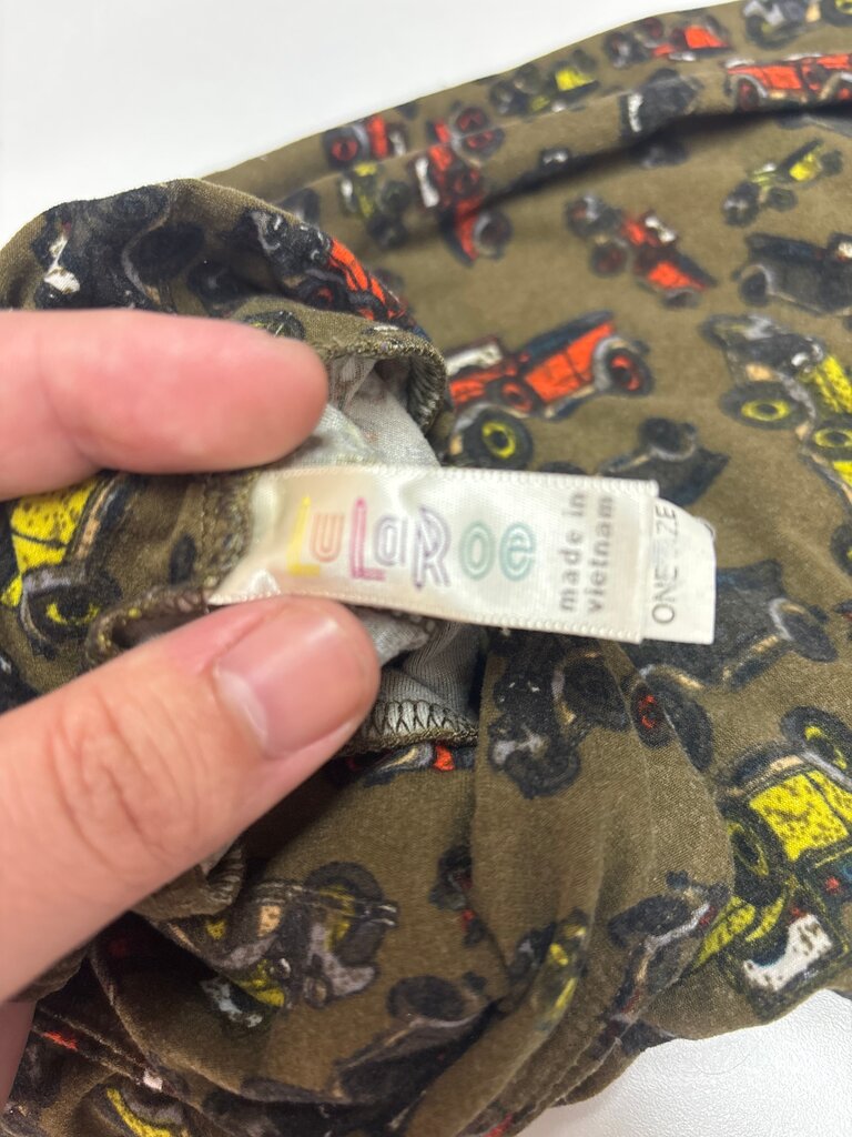 LuLaRoe One Size Leggings with Truck Print