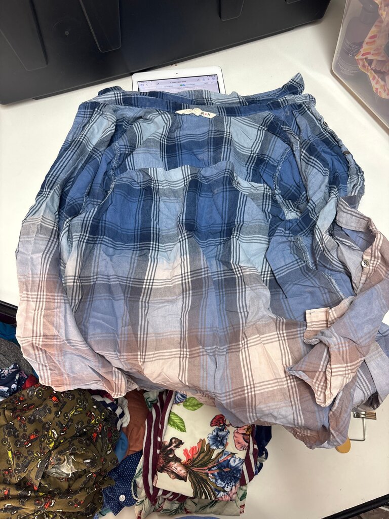 Vanilla Star Blue Plaid Button-Up Shirt