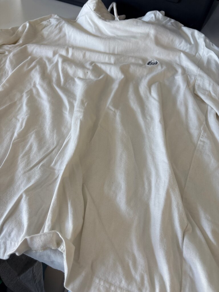 Chaps White Cotton Pullover