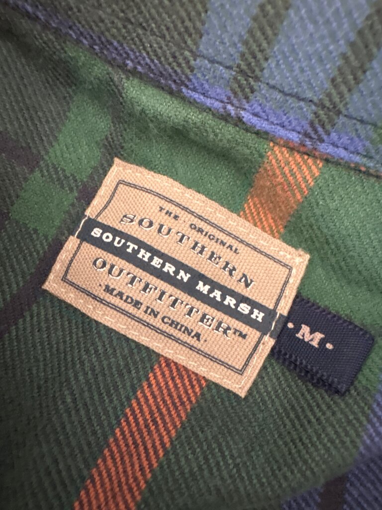 Southern Marsh Plaid Button-Up Shirt