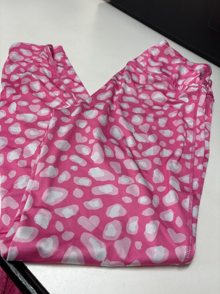 Crown & Ivy Pink Leopard Print Leggings