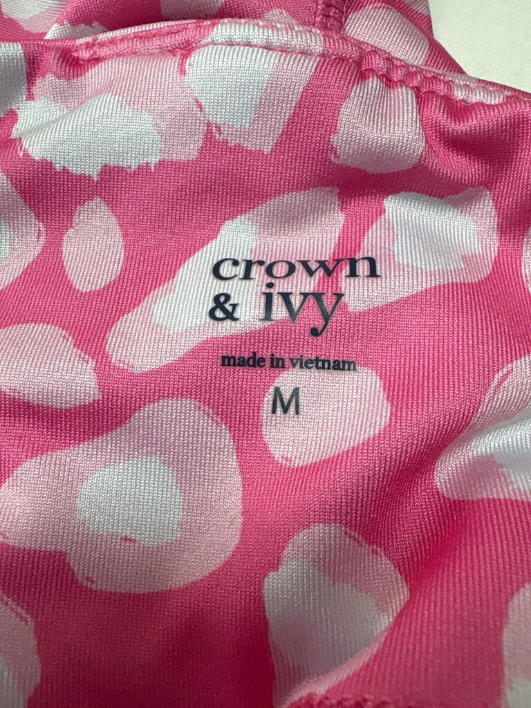 Crown & Ivy Pink Leopard Print Leggings