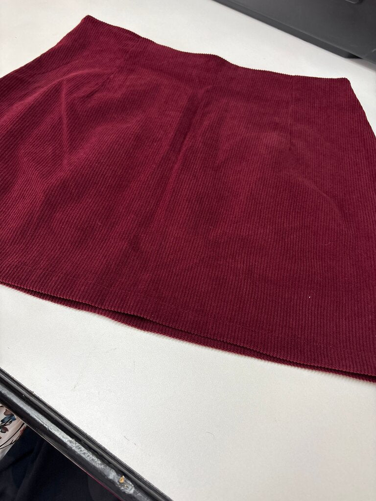 Burgundy Corduroy Skirt