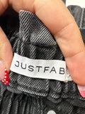 JustFab Women's Black Denim Pants