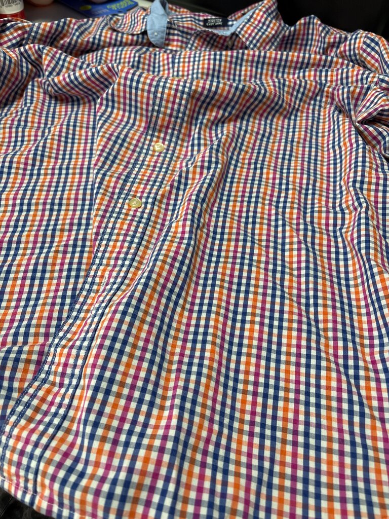 Colorful Plaid Button-Up Shirt
