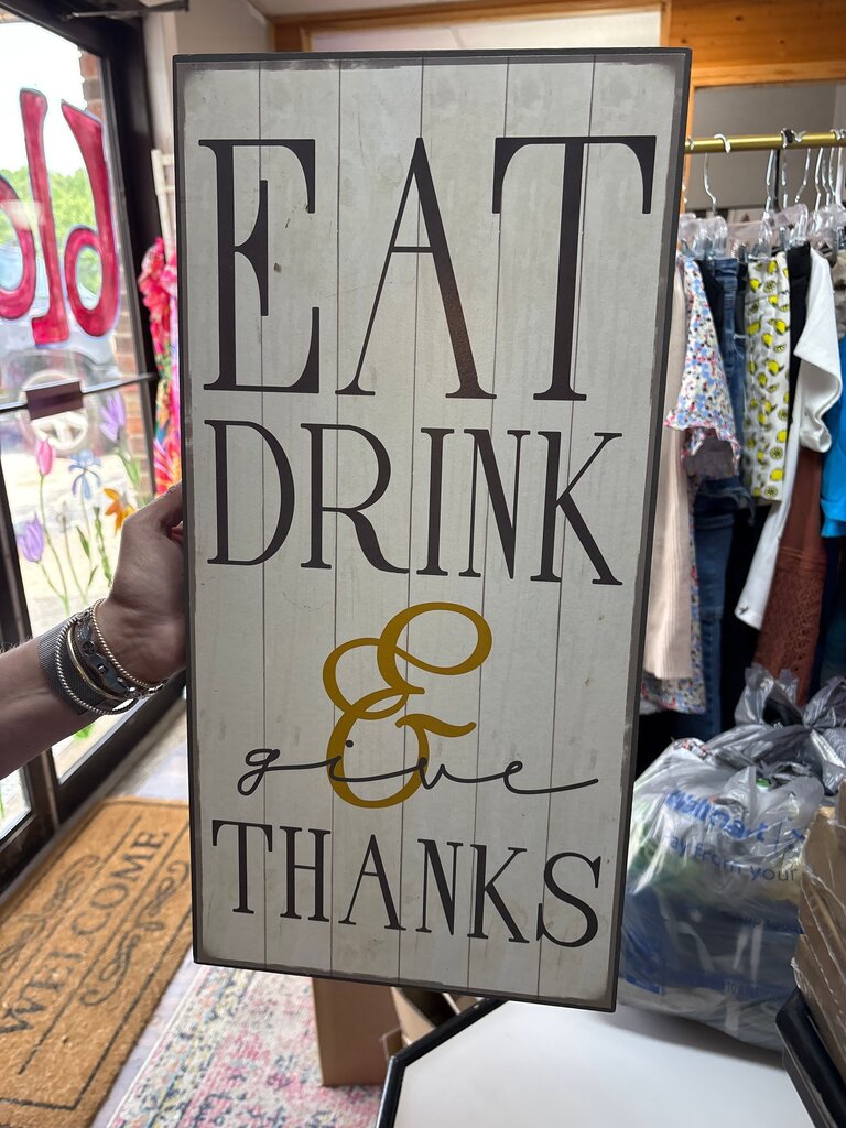 Eat Drink and Give Thanks Wall Decor