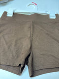 Brown Ribbed Shorts
