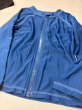 Blue Zip-Up Swim Top