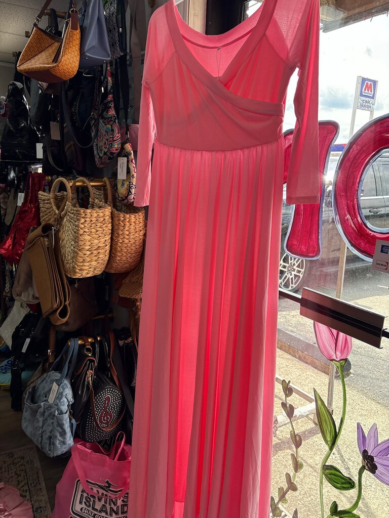 Pink Long Sleeve Dress