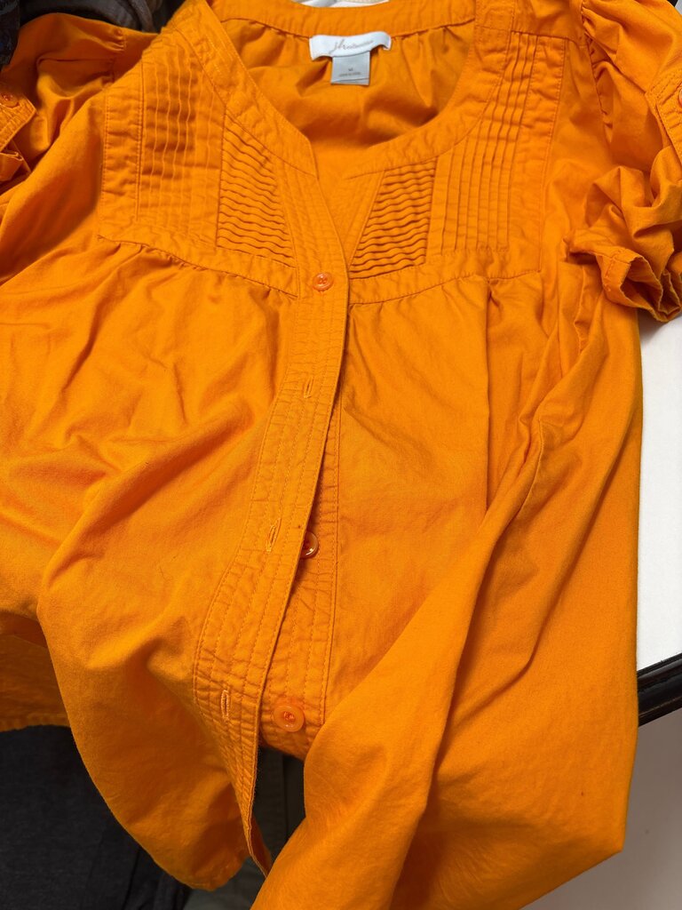 Orange Button-Up Top