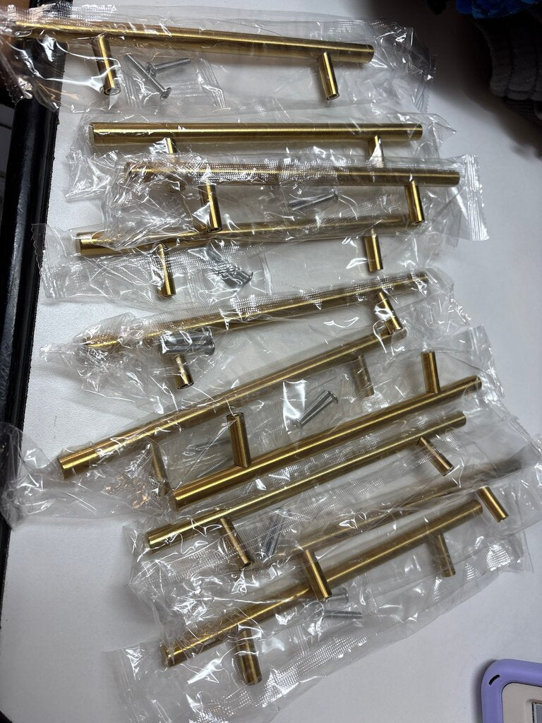 Brass Cabinet Handles Pack of 10