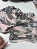 Pink and Gray Camo Shorts
