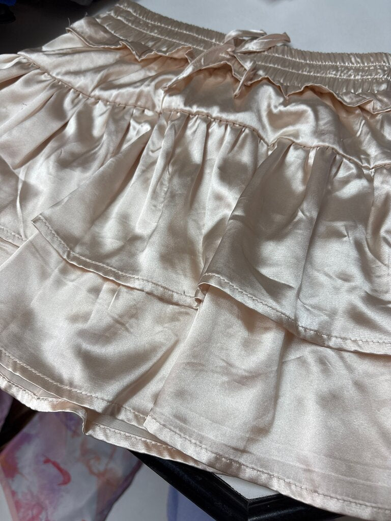 Satin Ruffled Skirt