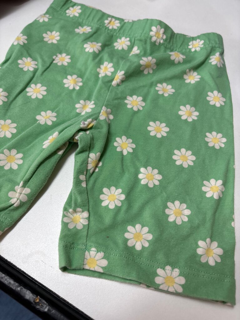 Green Daisy Print Children's Shorts