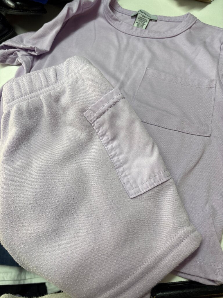 Lilac Short Sleeve Shirt and Shorts Set