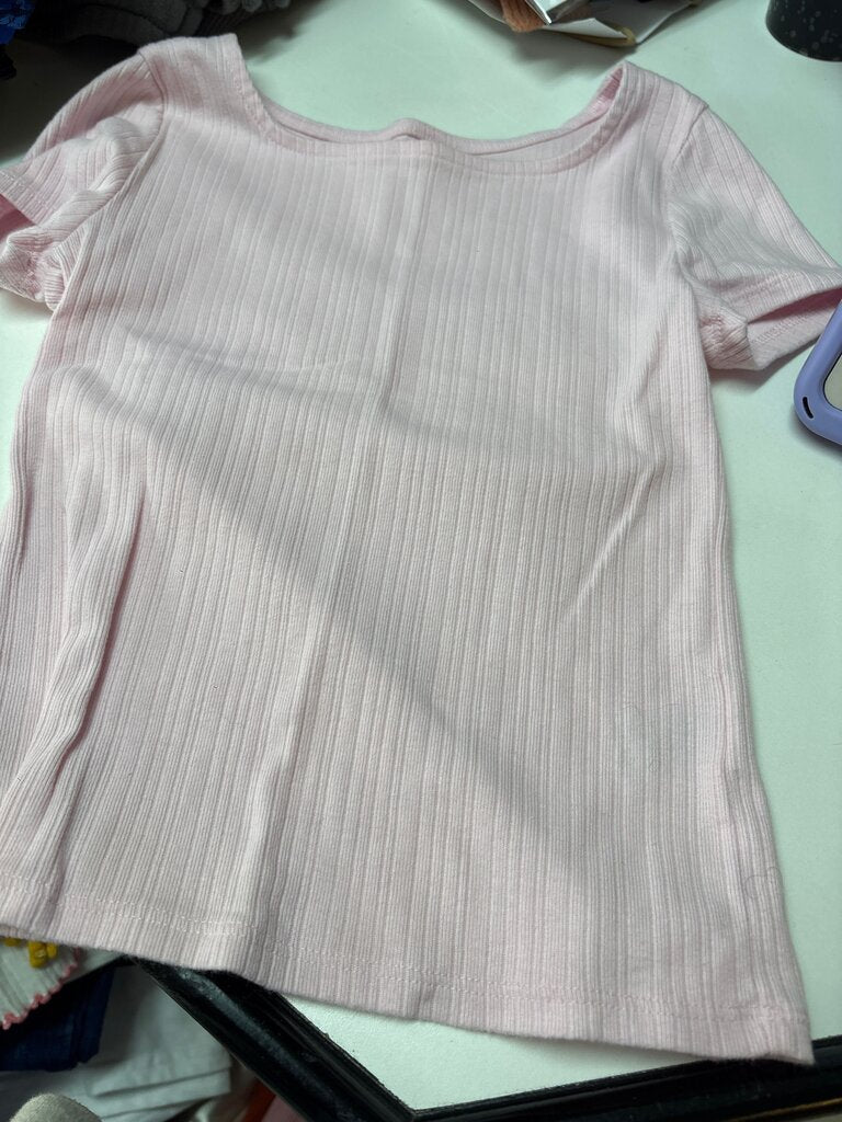 Pink Ribbed T-Shirt