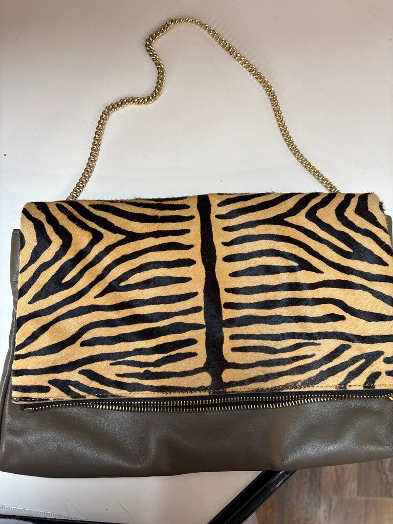 Tiger Print Clutch Bag