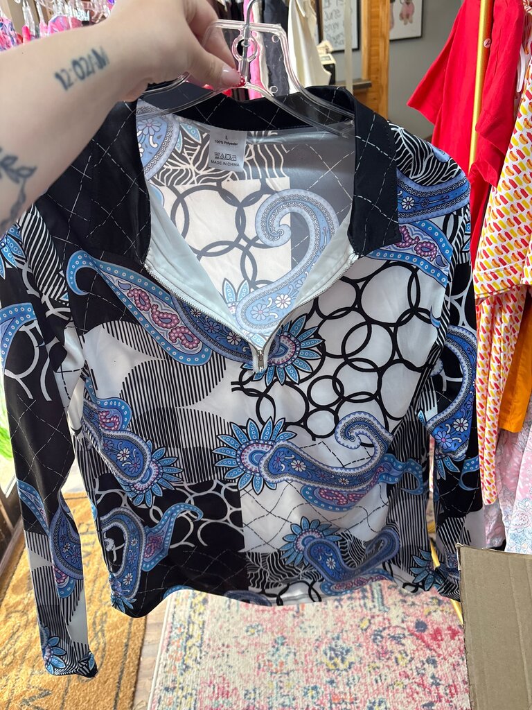 Paisley Print Long Sleeve Top