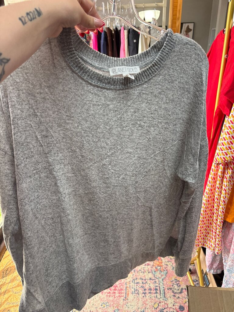 Planet Gold Gray Sweater