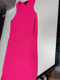 Pink Ribbed Tank Dress