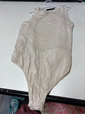 Beige Sleeveless Bodysuit