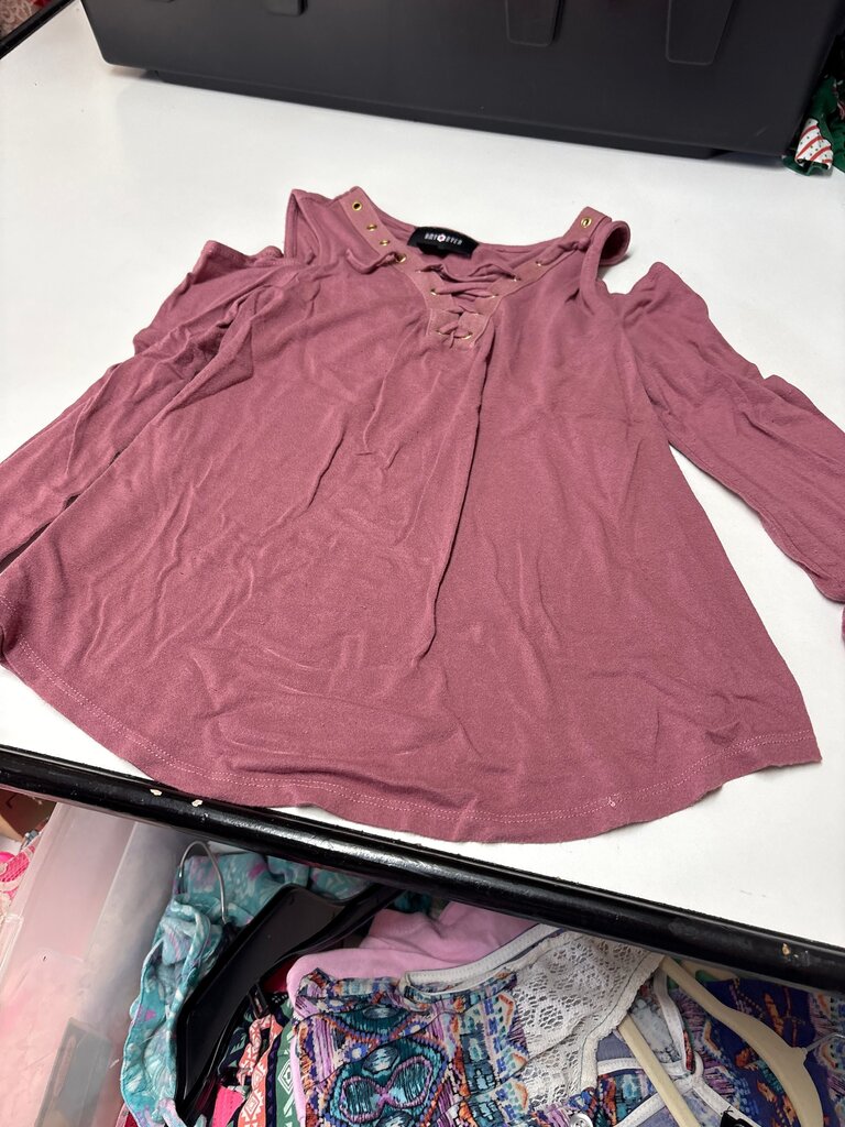 Women's Cold Shoulder Top with Lace-Up Detail