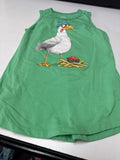 Green Tank Top with Seagull Graphic