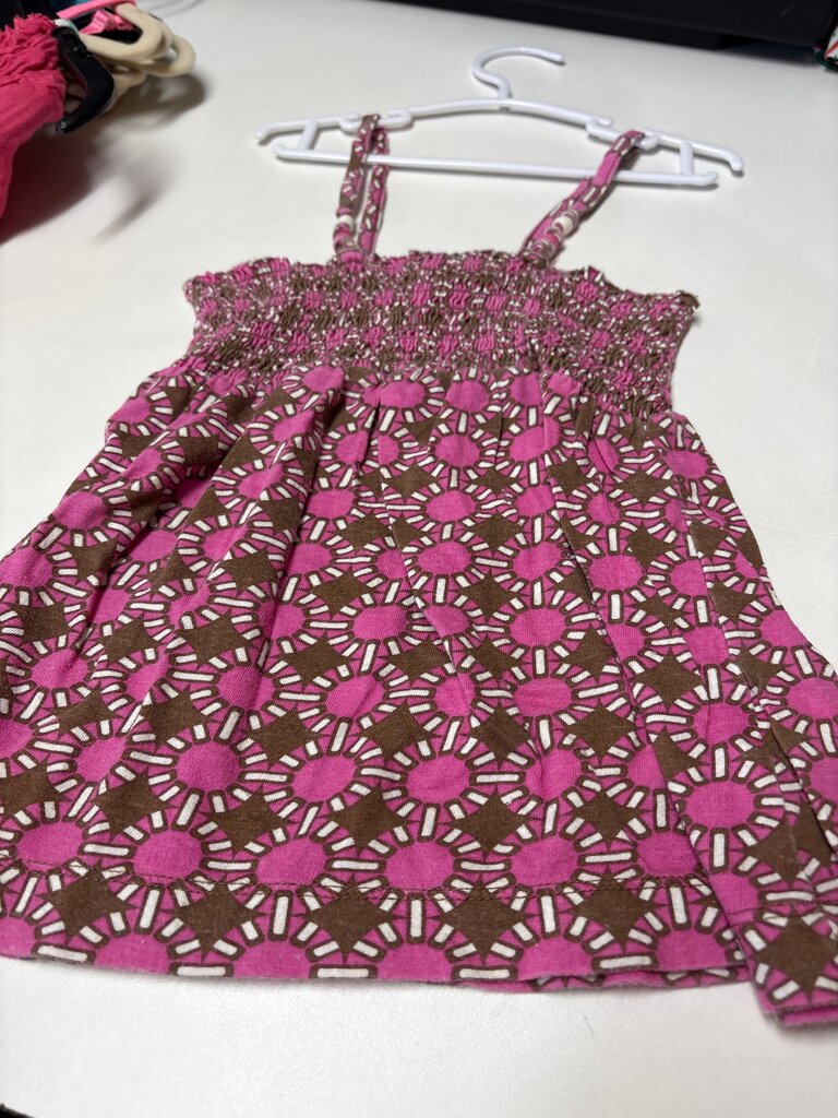 Old Navy Pink and Brown Patterned Dress