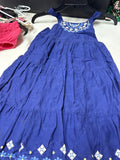 Embroidered Blue Summer Dress